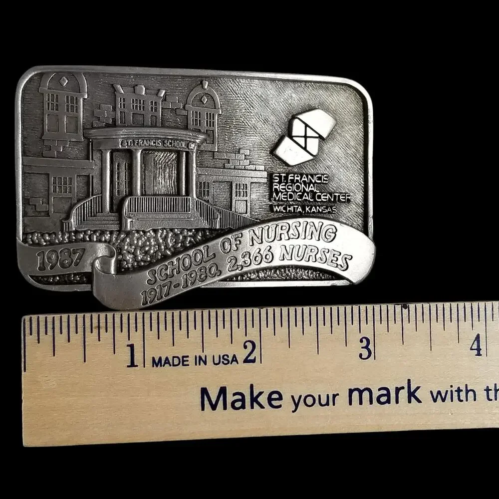 VTG Belt Buckle 1987 St. Francis Regional Medical Center Hospital Wichita Kansas